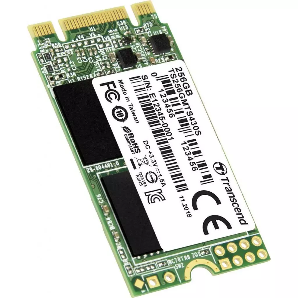 Накопитель SSD M.2 2242 256GB Transcend (TS256GMTS430S) - 1