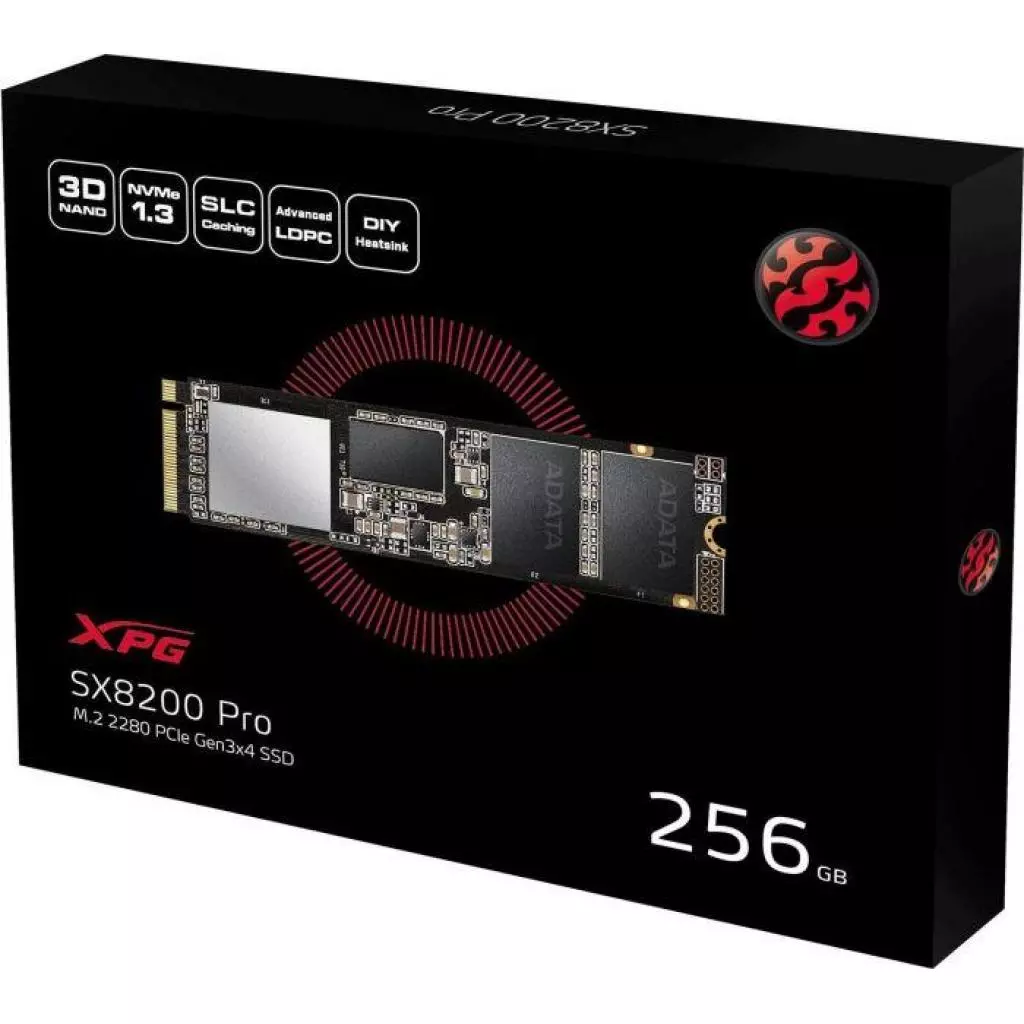 Накопитель SSD M.2 2280 256GB ADATA (ASX8200PNP-256GT-C) - 3 Накопитель SSD M.2 2280 256GB ADATA (ASX8200PNP-256GT-C) - 3