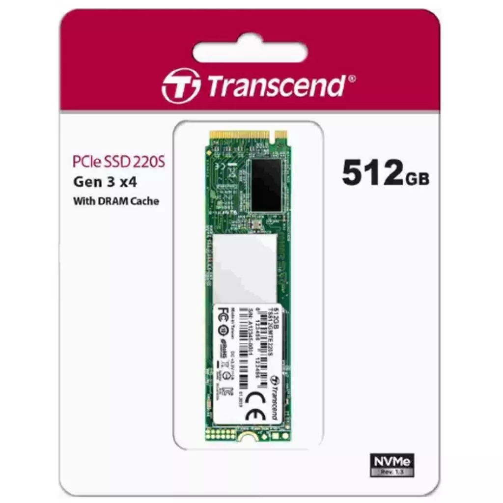 Накопитель SSD M.2 2280 512GB Transcend (TS512GMTE220S) - 1