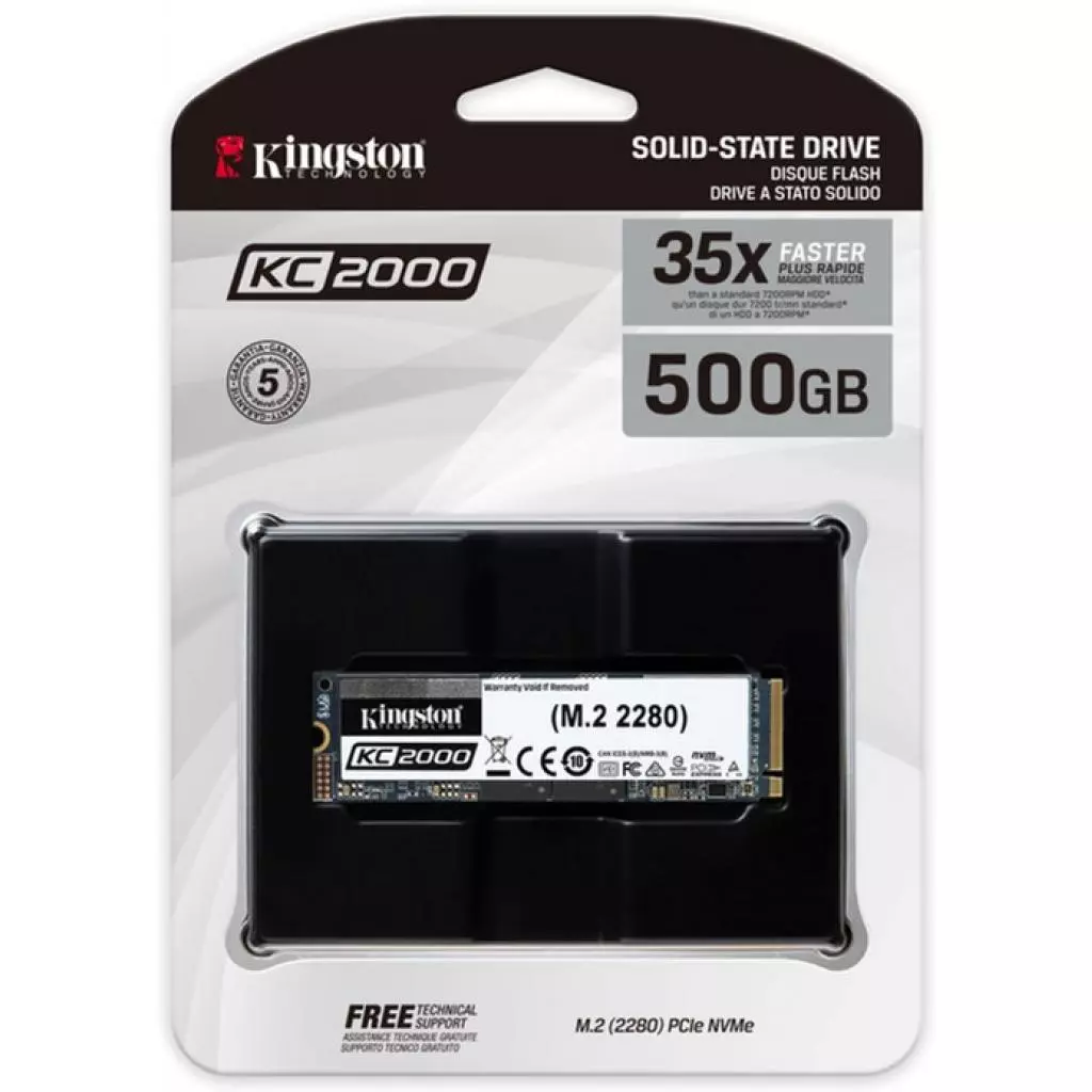 Накопитель SSD M.2 2280 500GB Kingston (SKC2000M8/500G) - 2 Накопитель SSD M.2 2280 500GB Kingston (SKC2000M8/500G) - 2