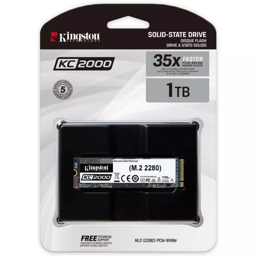 Накопитель SSD M.2 2280 1TB Kingston (SKC2000M8/1000G) - 2 Накопитель SSD M.2 2280 1TB Kingston (SKC2000M8/1000G) - 2