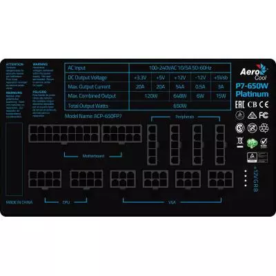 Блок питания AeroCool 650W P7-650 (4713105957525) - 5