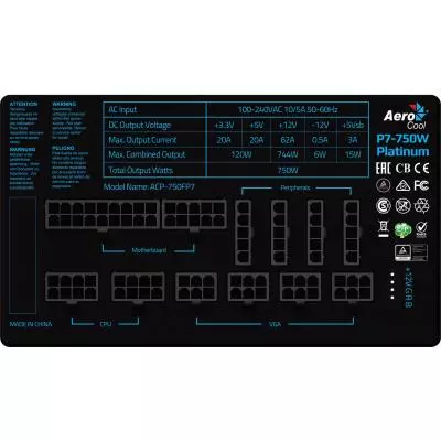 Блок питания AeroCool 750W P7-750 (4713105957532) - 5 Блок питания AeroCool 750W P7-750 (4713105957532) - 5