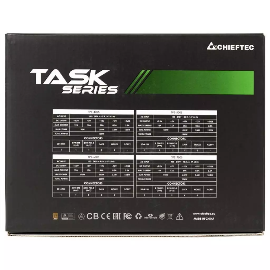 Блок питания Chieftec 500W Task (TPS-500S) - 8 Блок питания Chieftec 500W Task (TPS-500S) - 8