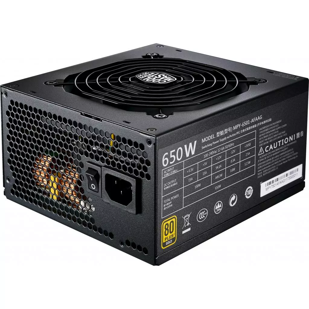 Блок питания CoolerMaster 650W MWE Gold (MPY-6501-AFAAG-EU) - 2