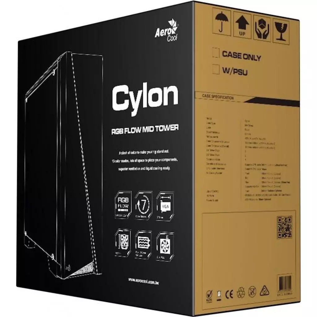 Корпус AeroCool PGS CYLON Black BG - 3 Корпус AeroCool PGS CYLON Black BG - 3