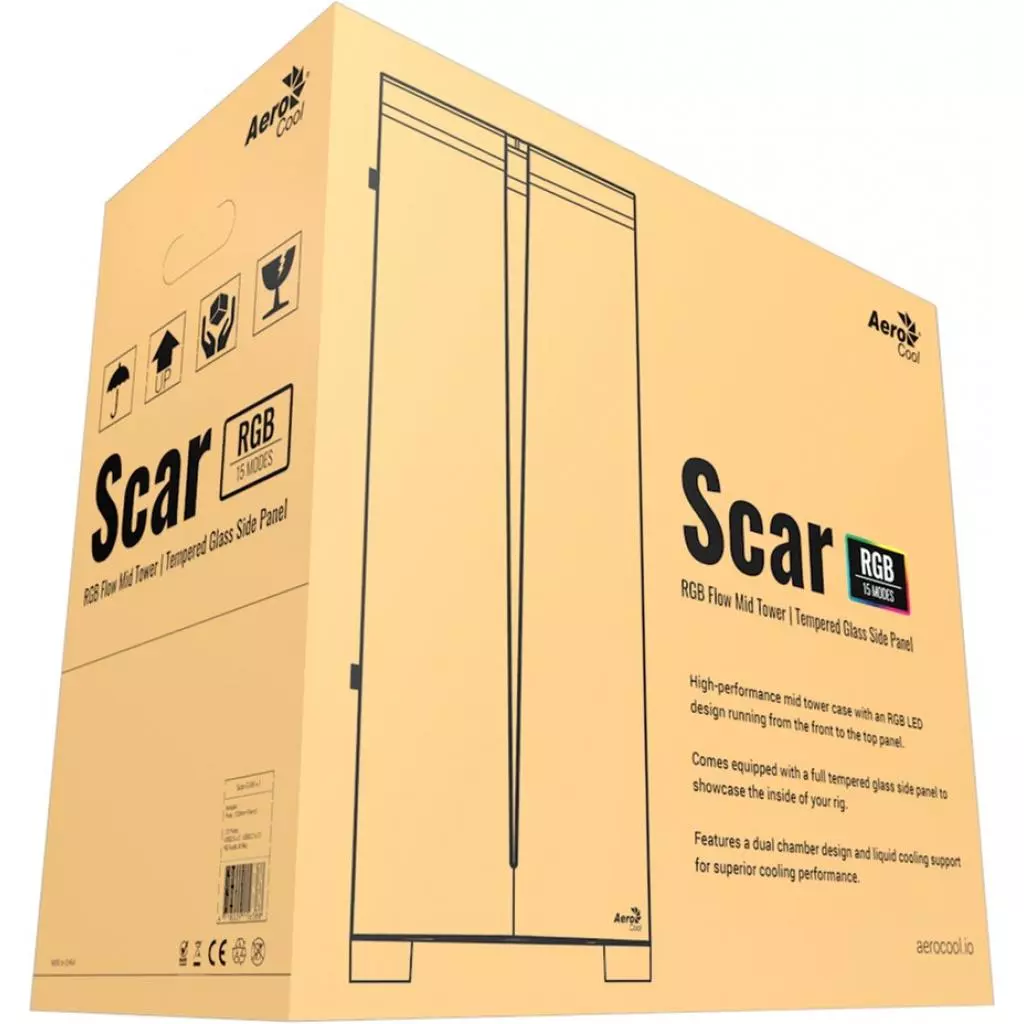 Корпус AeroCool SCAR RGB TG (4718009156388) - 9 Корпус AeroCool SCAR RGB TG (4718009156388) - 9