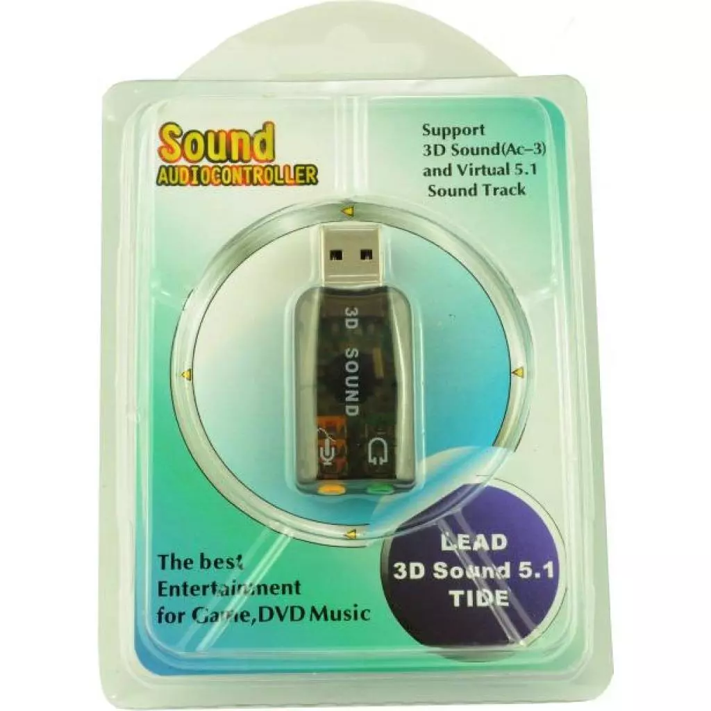 Звуковая плата Atcom USB-sound card (5.1) 3D sound (Windows 7 ready) (7807) - 4