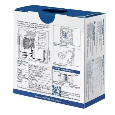 Кулер для корпуса Arctic F8 Pro PWM PST (AFACO-08PP0-GBA01) - 5 Кулер для корпуса Arctic F8 Pro PWM PST (AFACO-08PP0-GBA01) - 5