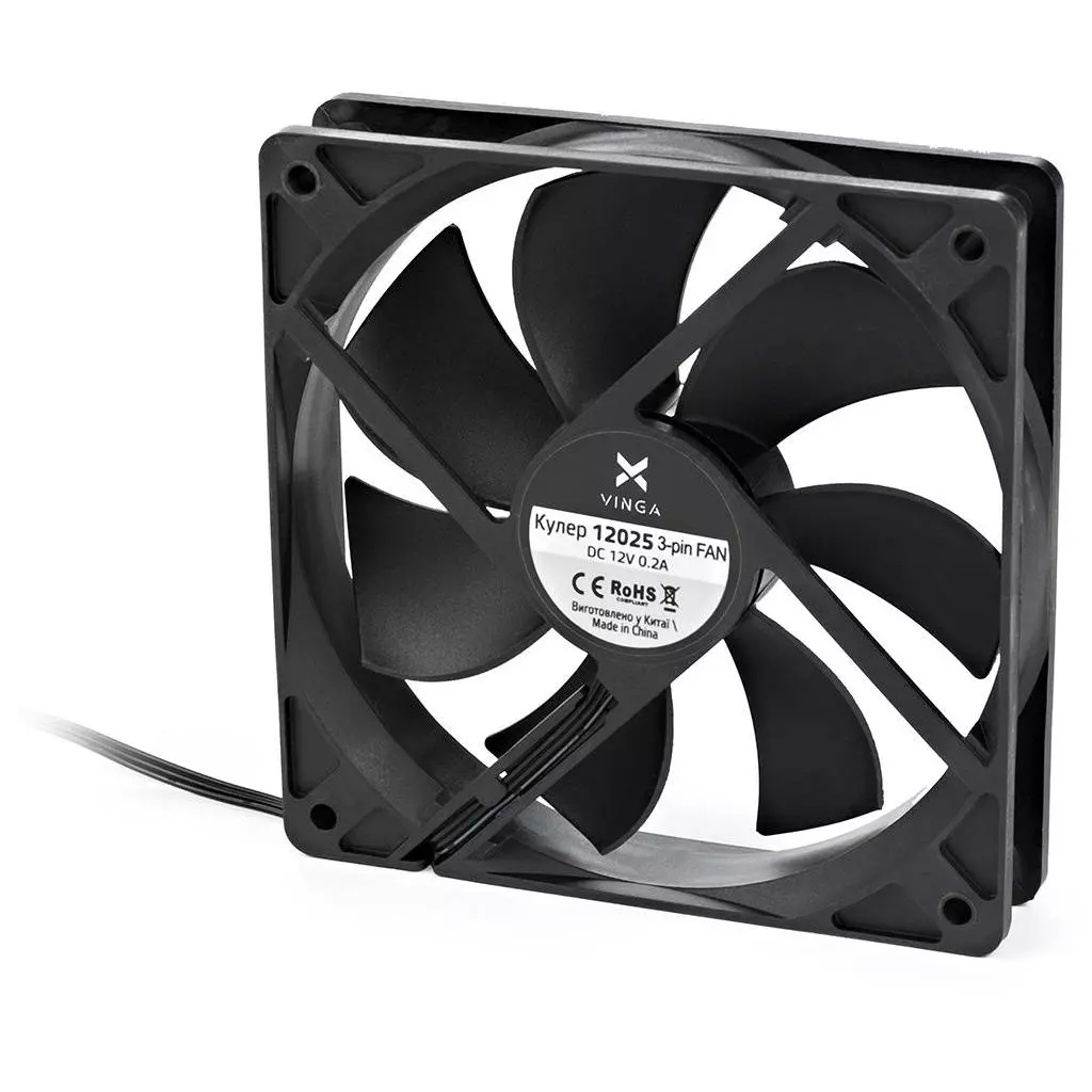 Кулер для корпуса Vinga 12025 3-pin - 1 Кулер для корпуса Vinga 12025 3-pin - 1