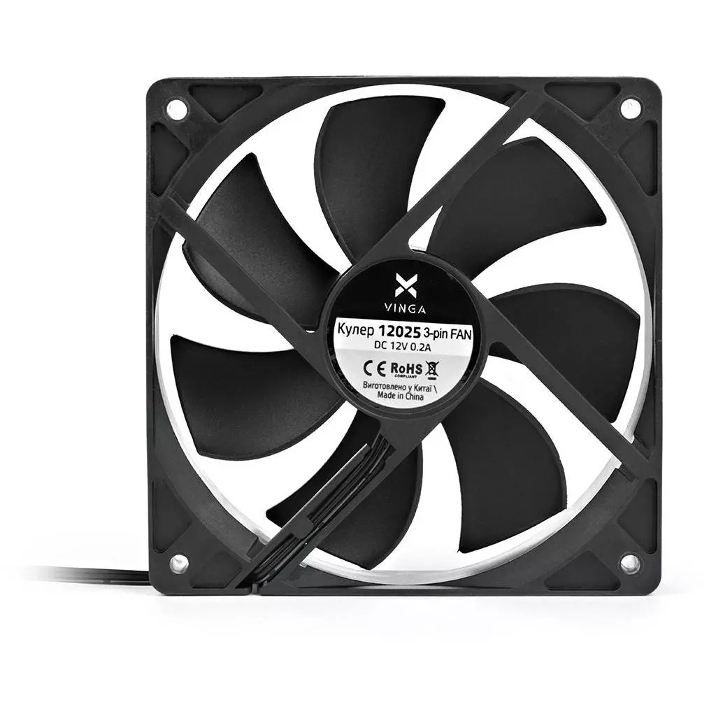 Кулер для корпуса Vinga 12025 3-pin - 3 Кулер для корпуса Vinga 12025 3-pin - 3
