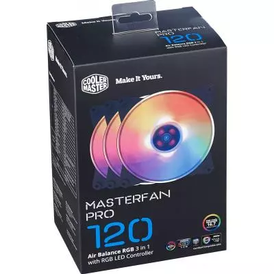 Кулер для корпуса CoolerMaster MASTERFAN PRO 120 Air Balance RGB (MFY-B2DC-133PC-R1) - 7 Кулер для корпуса CoolerMaster MASTERFAN PRO 120 Air Balance RGB (MFY-B2DC-133PC-R1) - 7