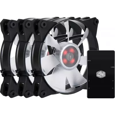 Кулер для корпуса CoolerMaster MASTERFAN PRO 120 Air Flow RGB (MFY-F2DC-113PC-R1) - 4 Кулер для корпуса CoolerMaster MASTERFAN PRO 120 Air Flow RGB (MFY-F2DC-113PC-R1) - 4