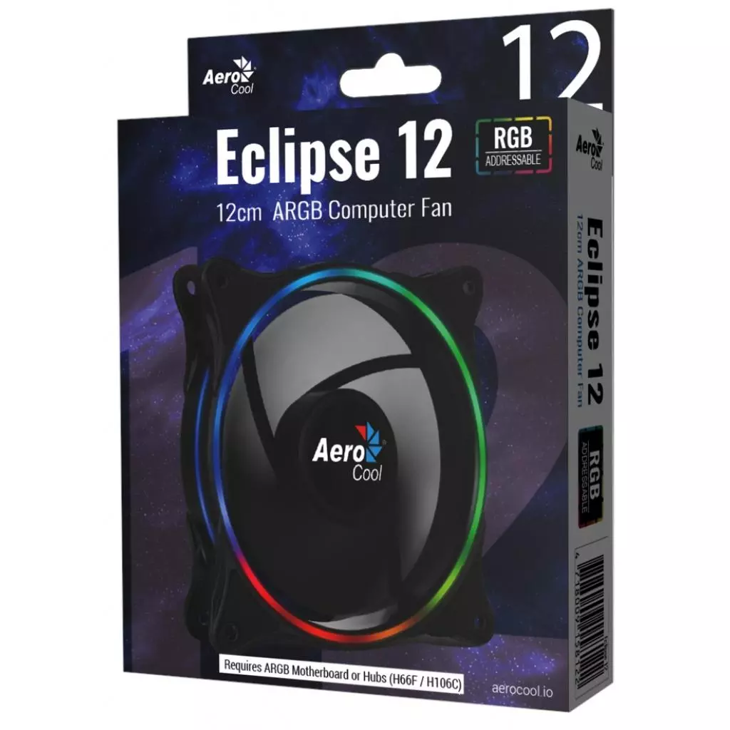 Кулер для корпуса AeroCool Eclipse 12 ARGB 6-Pi (4718009158122) - 7 Кулер для корпуса AeroCool Eclipse 12 ARGB 6-Pi (4718009158122) - 7