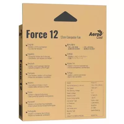 Кулер для корпуса AeroCool Force 12 PWM Blue 4P (4718009158023) - 5 Кулер для корпуса AeroCool Force 12 PWM Blue 4P (4718009158023) - 5