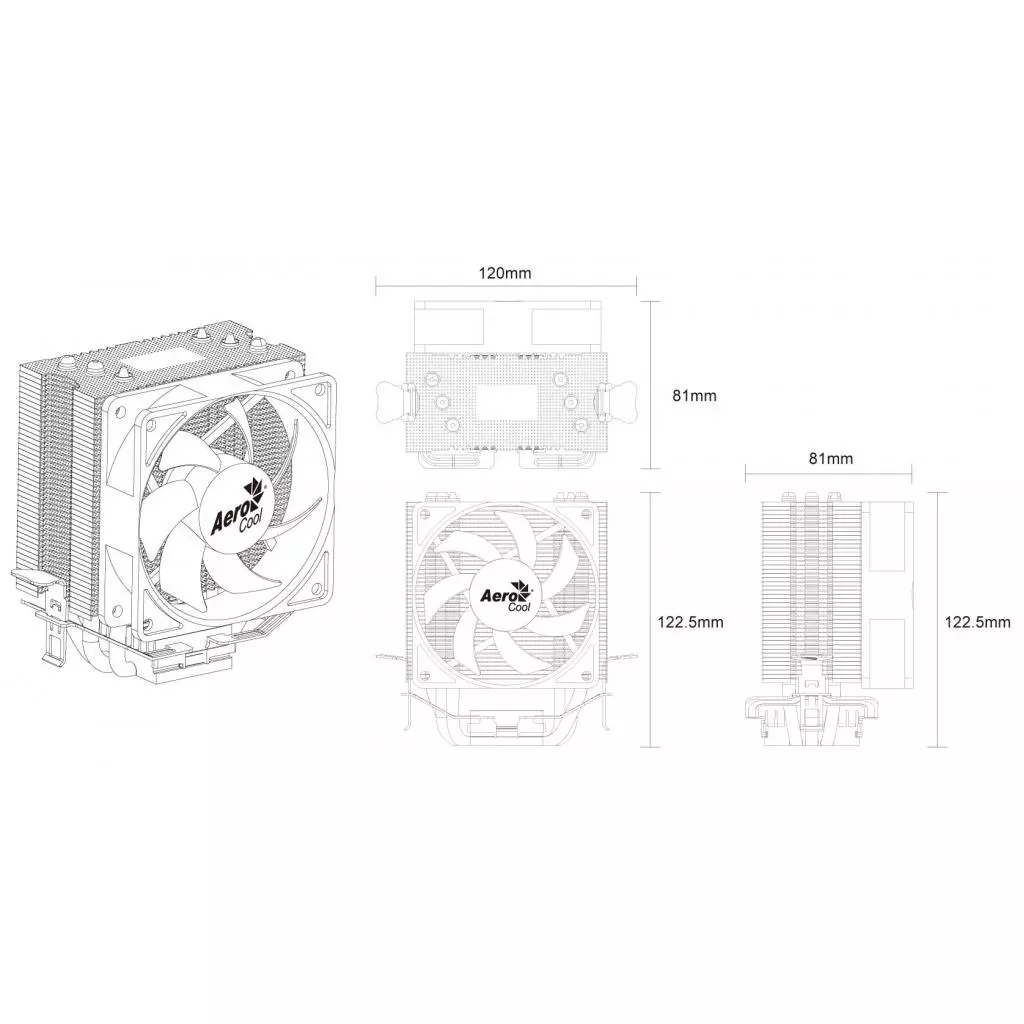 Кулер для процессора AeroCool VERKHO 3 - 7 Кулер для процессора AeroCool VERKHO 3 - 7