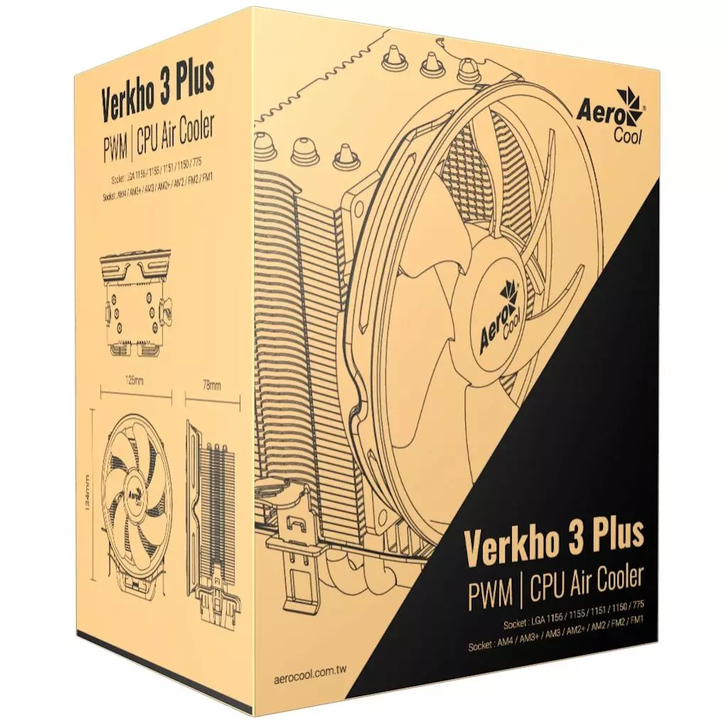 Кулер для процессора AeroCool Verkho 3 Plus (4713105960891) - 7