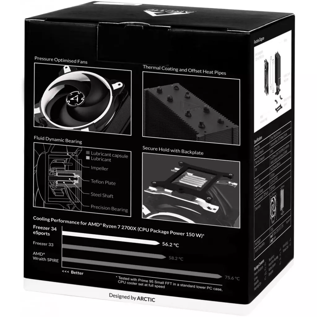 Кулер для процессора Arctic Freezer 34 eSports White (ACFRE00057A) - 9