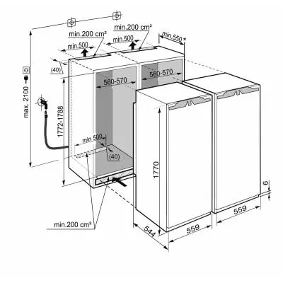 Холодильник Liebherr SBS 70I4 22 001 - 3 Холодильник Liebherr SBS 70I4 22 001 - 3