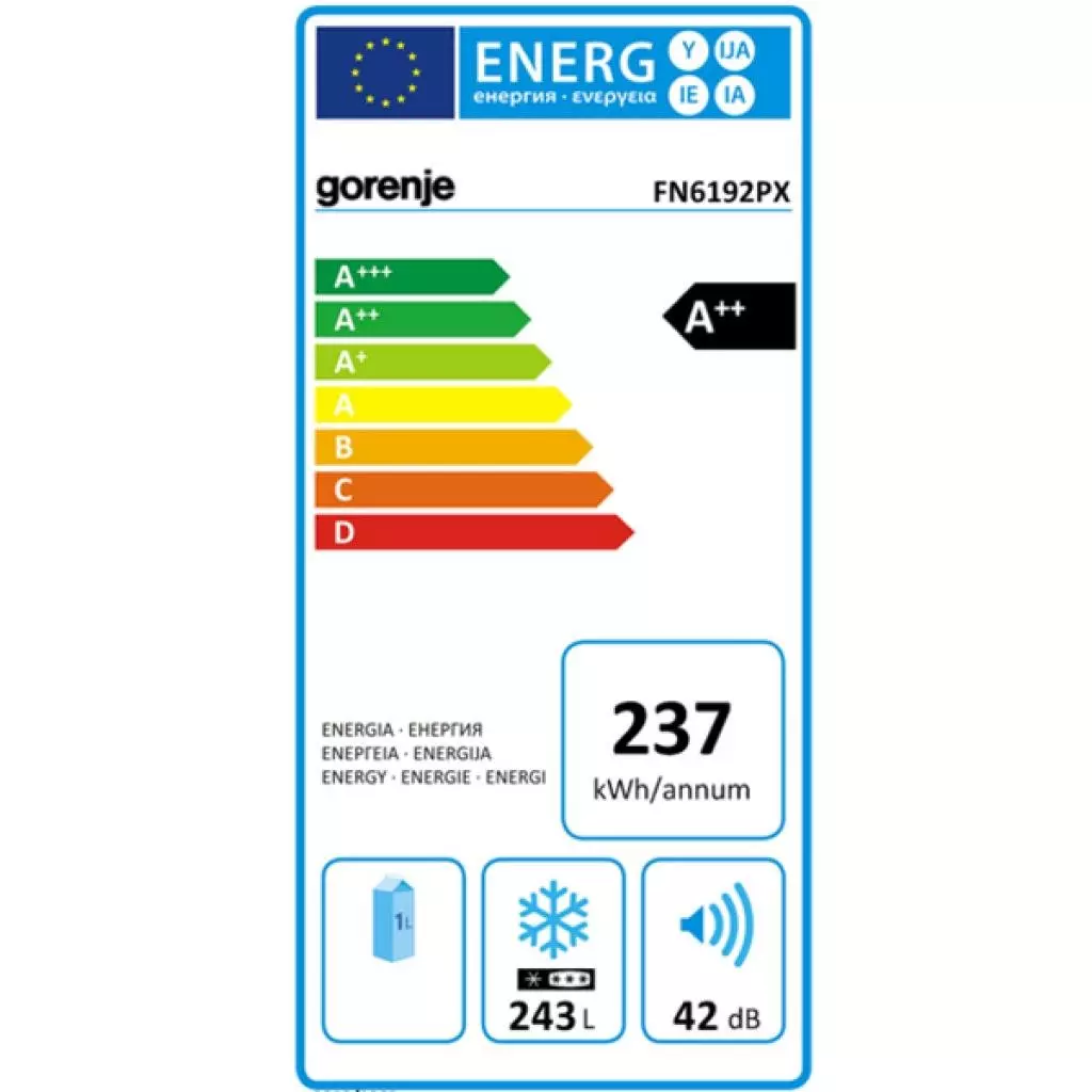 Морозильная камера Gorenje FN6192PX - 1 Морозильная камера Gorenje FN6192PX - 1