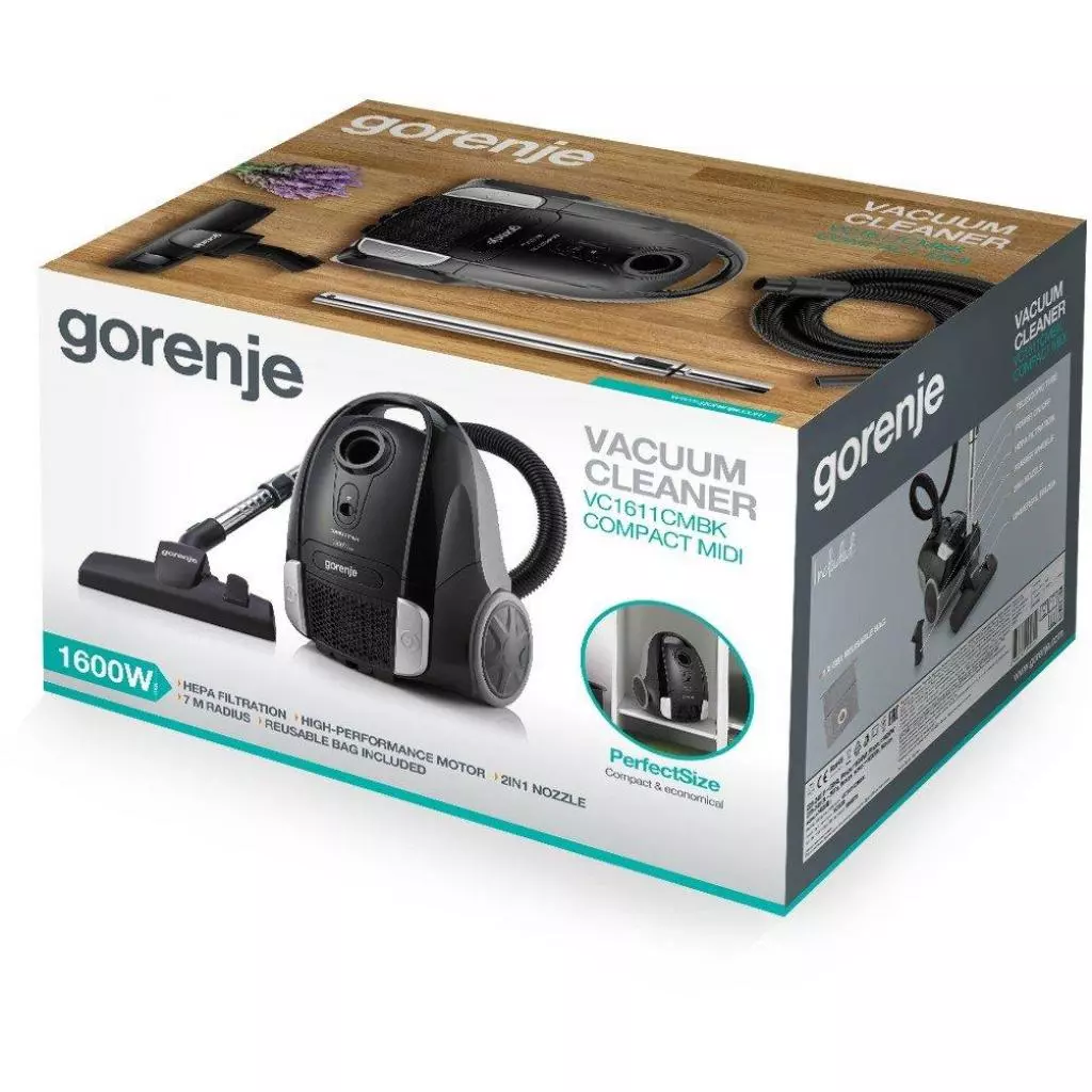 Пылесос Gorenje VC1611CMBK - 3