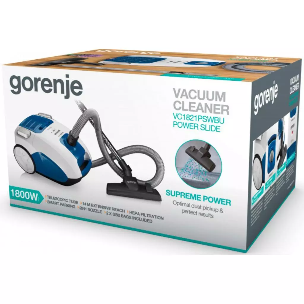 Пылесос Gorenje VC1821PSWBU - 5 Пылесос Gorenje VC1821PSWBU - 5