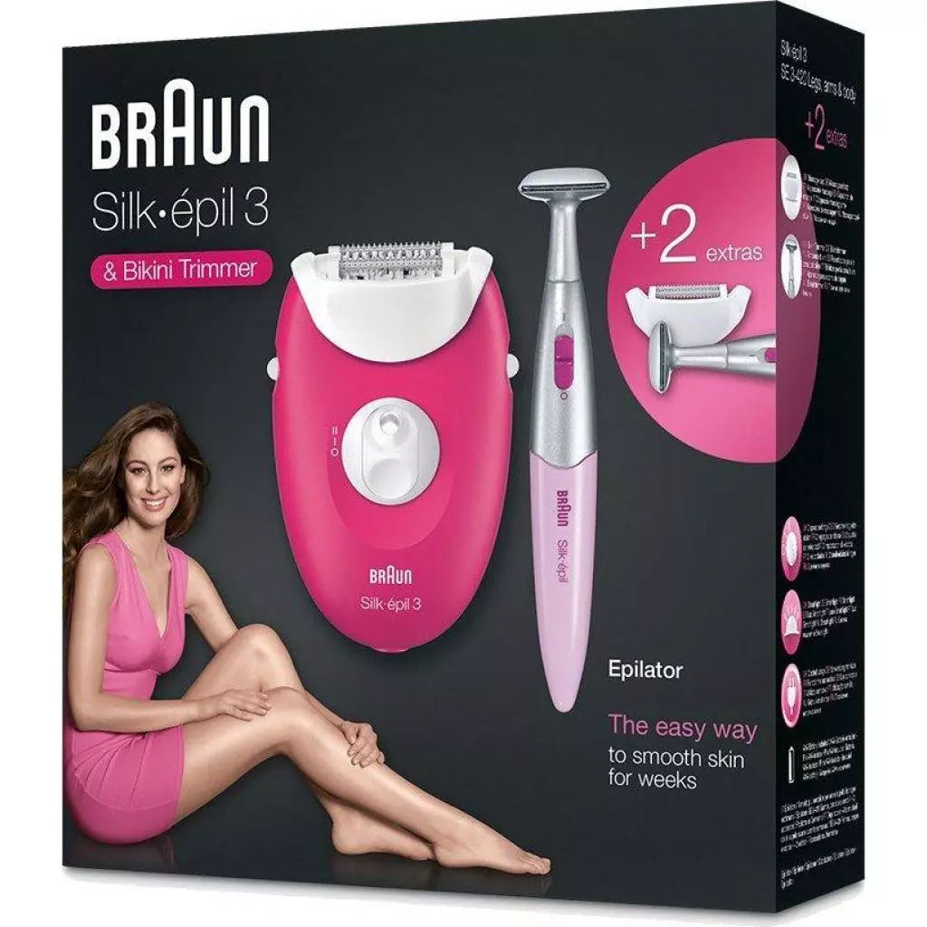 Эпилятор Braun SE 3420 (SE3420) - 3 Эпилятор Braun SE 3420 (SE3420) - 3