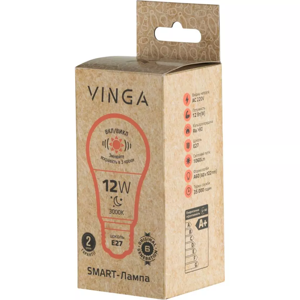Лампочка Vinga VL-A60E27-123L-3SD - 3