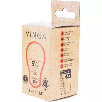 Лампочка Vinga VL-G45E27-53L - 3 Лампочка Vinga VL-G45E27-53L - 3