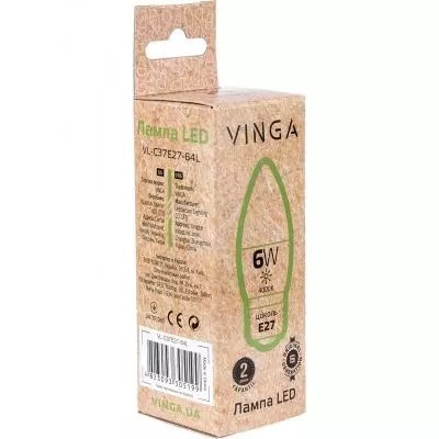 Лампочка Vinga VL-C37E27-64L - 1 Лампочка Vinga VL-C37E27-64L - 1