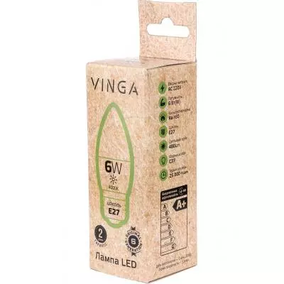 Лампочка Vinga VL-C37E27-64L - 3 Лампочка Vinga VL-C37E27-64L - 3
