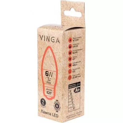 Лампочка Vinga VL-C37E27-63L - 3