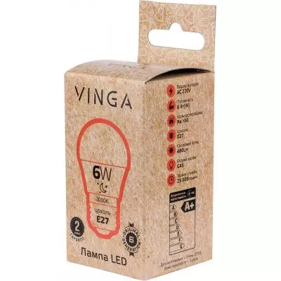 Лампочка Vinga VL-G45E27-63L - 3
