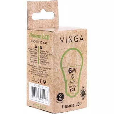 Лампочка Vinga VL-G45E27-64L - 1 Лампочка Vinga VL-G45E27-64L - 1