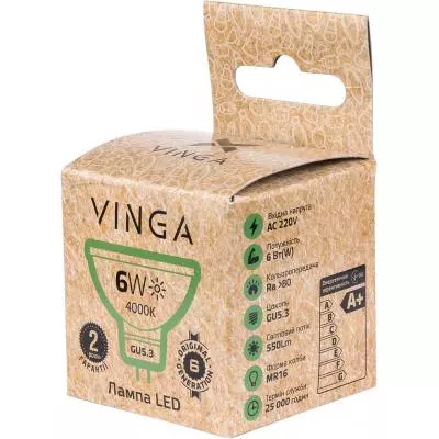 Лампочка Vinga VL-MR16GU53-64L-220 - 3 Лампочка Vinga VL-MR16GU53-64L-220 - 3