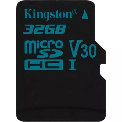 Карта памяти Kingston 32GB microSDHC class 10 UHS-I U3 Canvas Go (SDCG2/32GBSP)