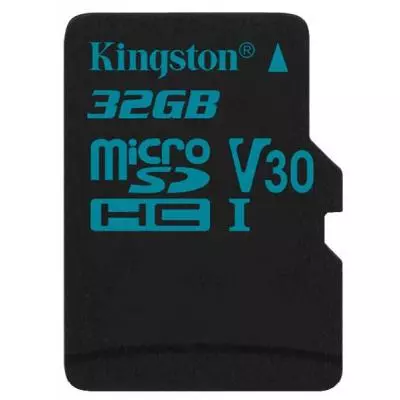 Карта памяти Kingston 32GB microSDHC class 10 UHS-I U3 Canvas Go (SDCG2/32GB) - 1 Карта памяти Kingston 32GB microSDHC class 10 UHS-I U3 Canvas Go (SDCG2/32GB) - 1