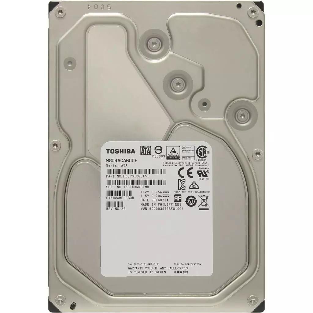 Жесткий диск 3.5" 6TB Toshiba (MG04ACA600E)