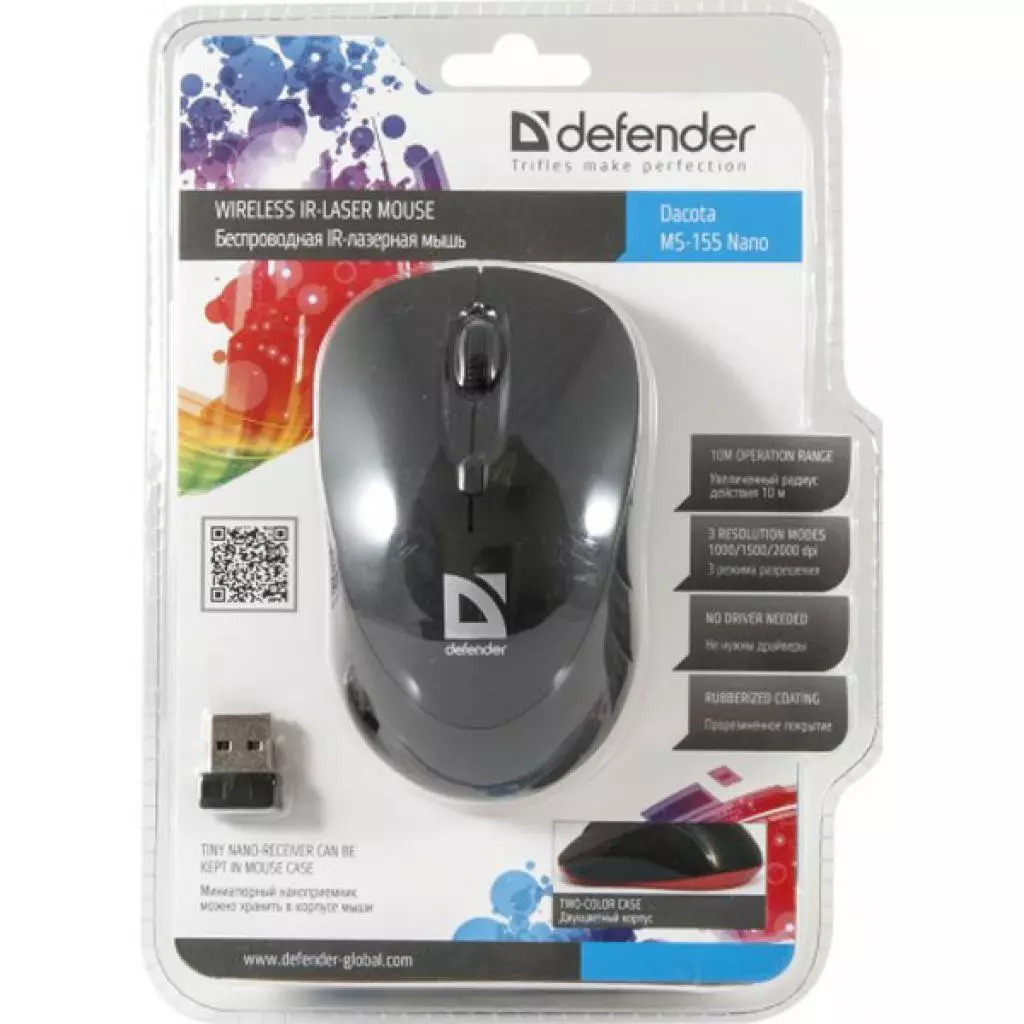Мышка Defender Dacota MS-155 Nano Black (52155) - 3 Мышка Defender Dacota MS-155 Nano Black (52155) - 3
