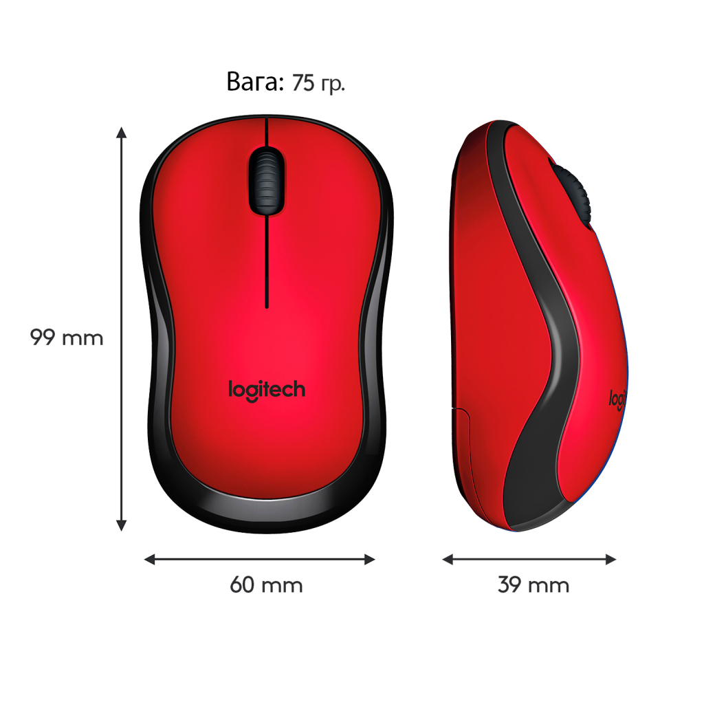 Мышка Logitech M220 Silent Red (910-004880) - 8 Мышка Logitech M220 Silent Red (910-004880) - 8