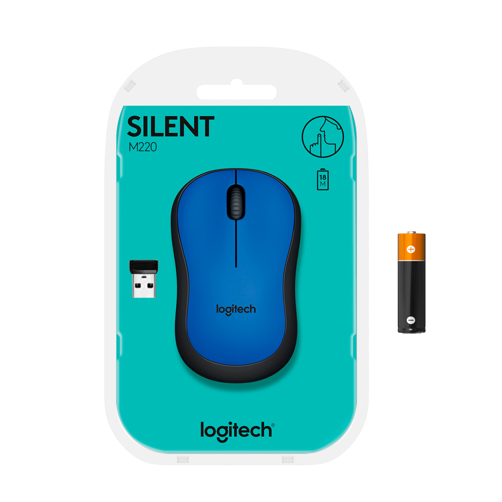 Мышка Logitech M220 Silent Blue (910-004879) - 7 Мышка Logitech M220 Silent Blue (910-004879) - 7
