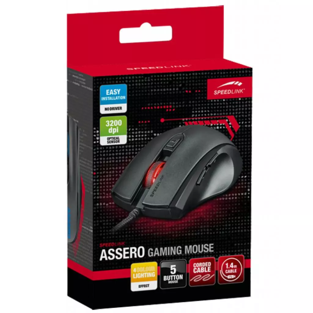 Мышка Speedlink ASSERO Gaming Mouse, black (SL-680007-BK) - 3