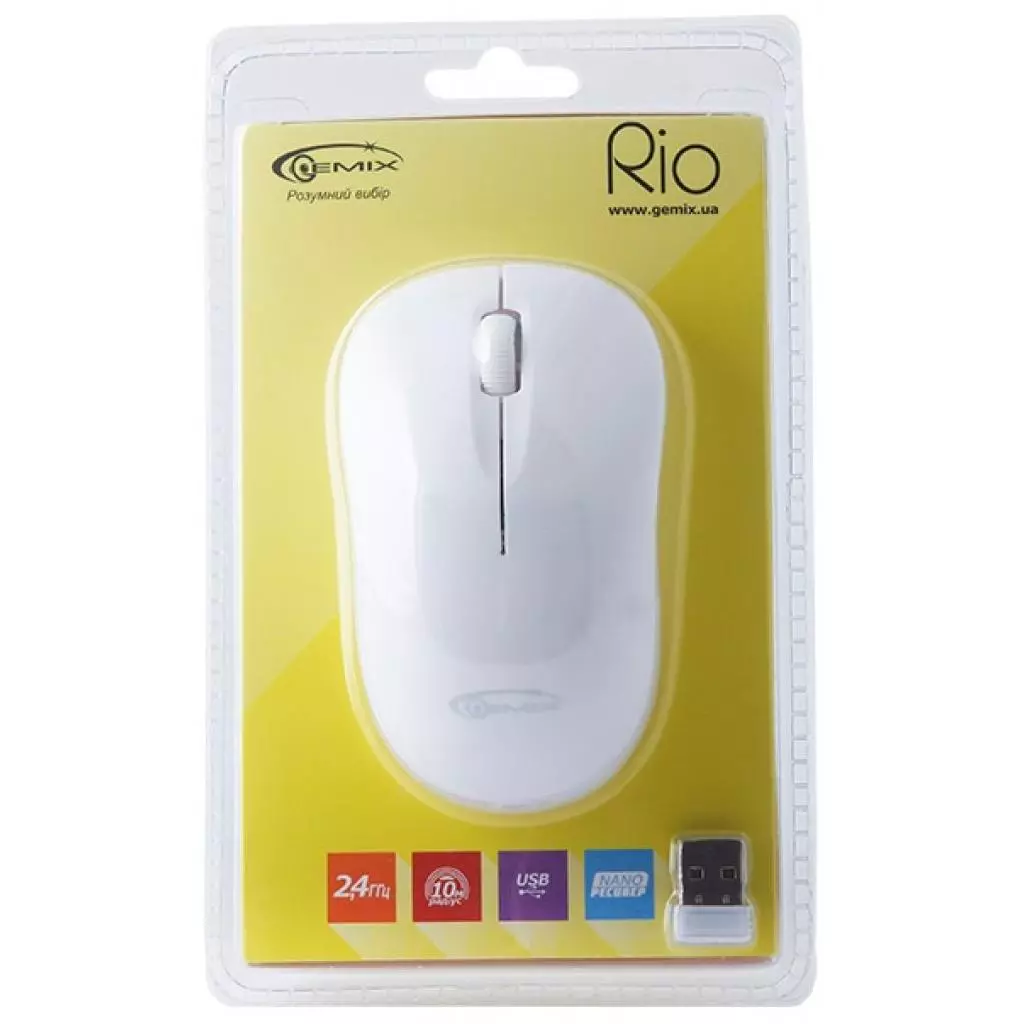 Мышка Gemix Rio white - 3