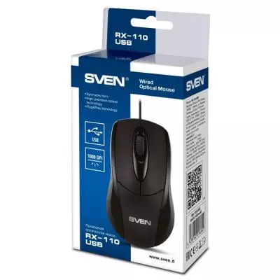 Мышка SVEN RX-110 PS/2 black - 3 Мышка SVEN RX-110 PS/2 black - 3