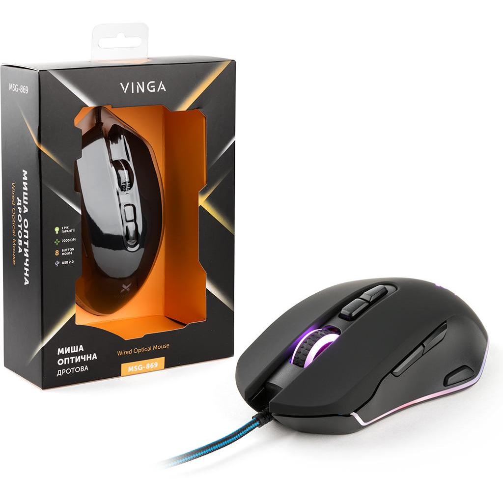 Мышка Vinga MSG-869 black - 9 Мышка Vinga MSG-869 black - 9