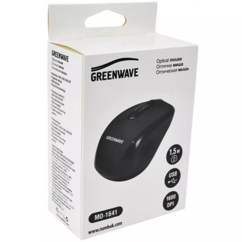 Мышка Greenwave MO-1641 black (R0015247) - 4