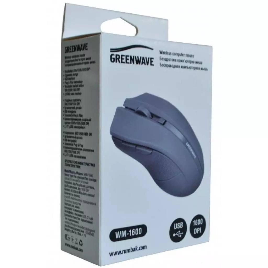 Мышка Greenwave WM-1600 Gray (R0015324) - 3 Мышка Greenwave WM-1600 Gray (R0015324) - 3