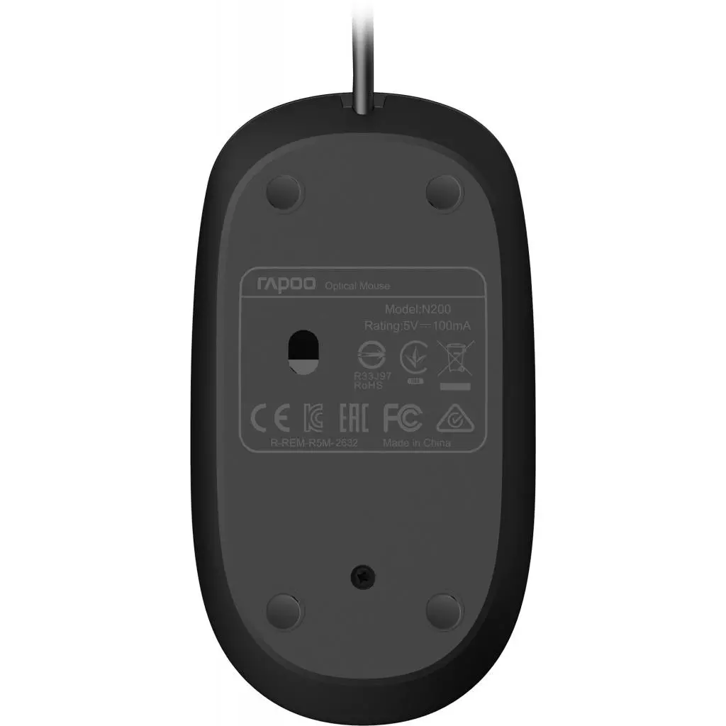 Мышка Rapoo N200 Black - 5 Мышка Rapoo N200 Black - 5