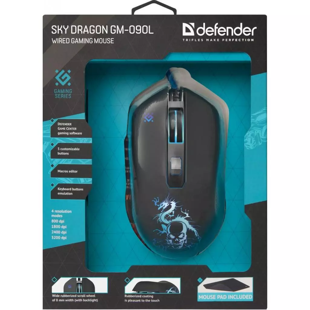 Мышка Defender Sky Dragon GM-090L Black (52090) - 6