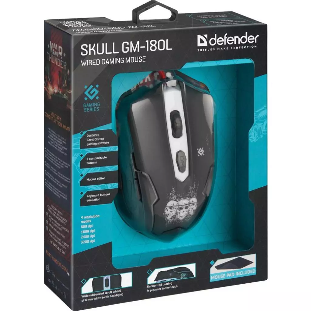 Мышка Defender Skull GM-180L Black (52180) - 6 Мышка Defender Skull GM-180L Black (52180) - 6